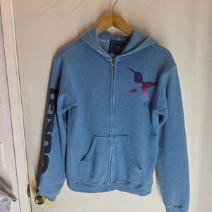Freecity Life Nature Love Zip-up Hoodie sky Blue  Women's
